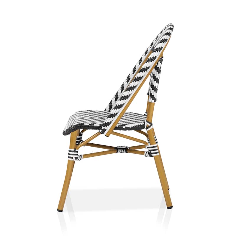 Irene French Chevron Wicker Patio Dining Chairs by Furniture of America