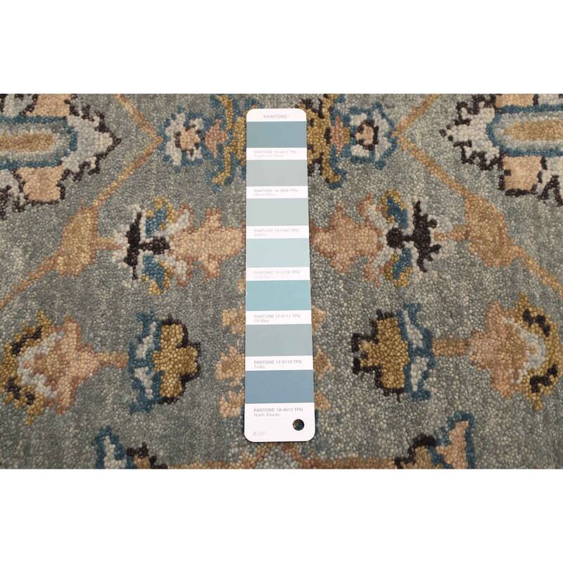 ECARPETGALLERY Hand-knotted Finest Agra Jaipur Teal Wool Rug - 2'5 x 7'11