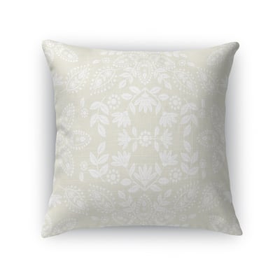 BOHO FLORAL IVORY Accent Pillow By Kavka Designs