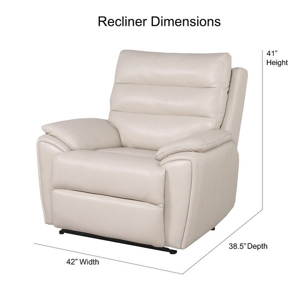 Off white leather shop recliner chair