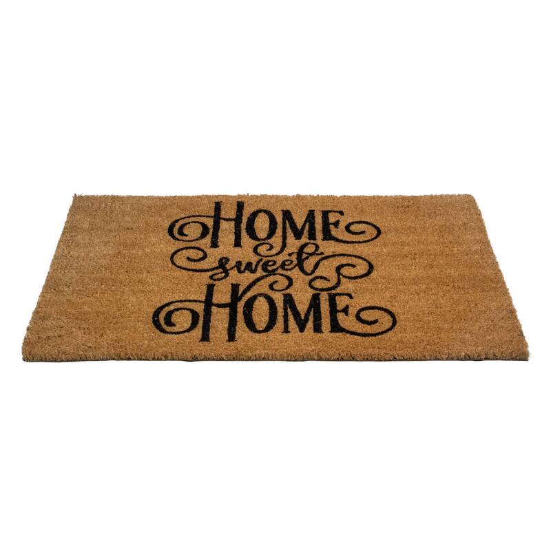Natural Coir Rectangular "Home Sweet Home" Doormat 18" x 30" - 30