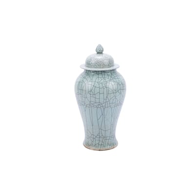 Handmade Crackle Large Temple Decorative Jar