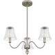 preview thumbnail 2 of 5, McKinney 3-Light Brushed Nickel Chandelier
