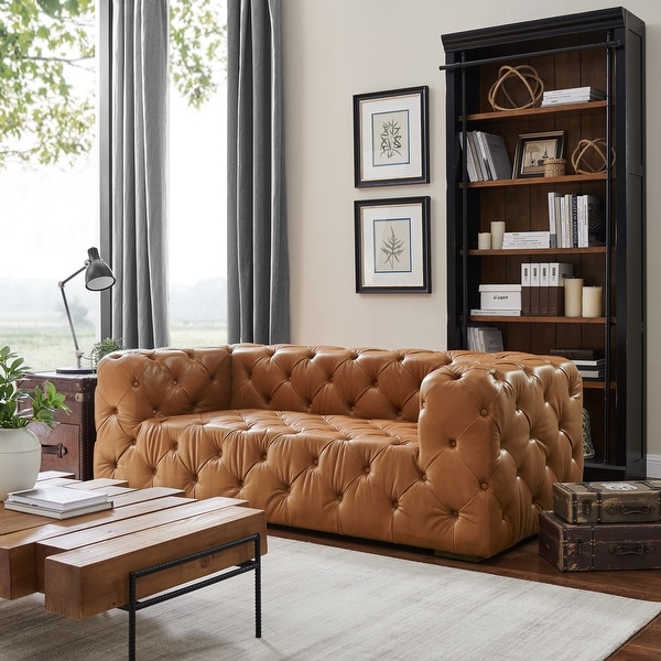 Leons leather shop loveseat