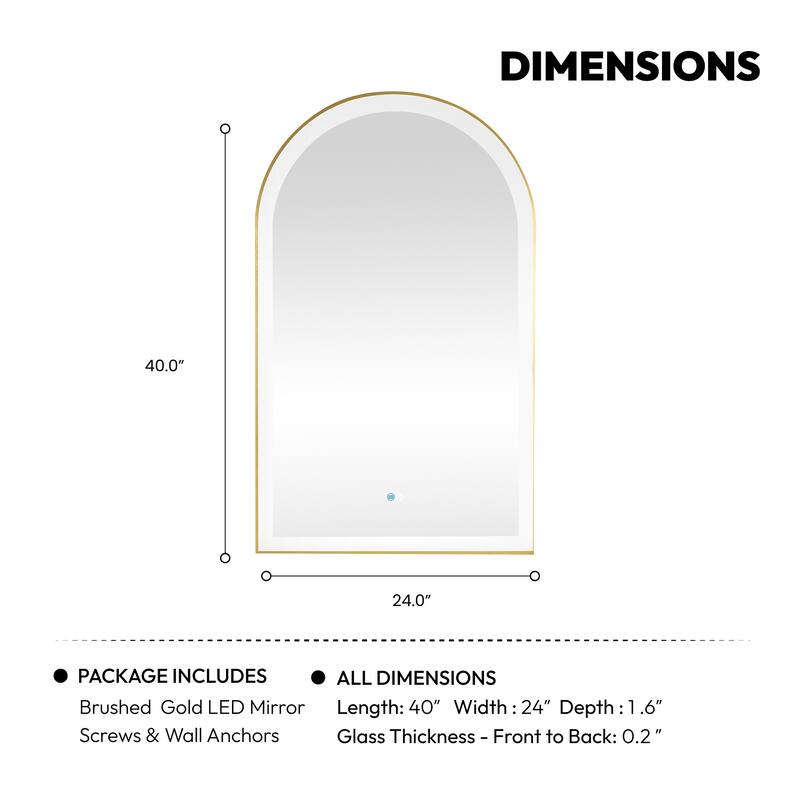 Estartit Oval Framed LED Wall Mount Bathroom Vanity Mirror