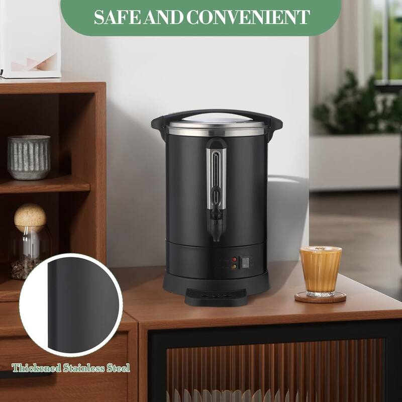 Large Stainless Steel Coffee Urn with Double Wall Insulation