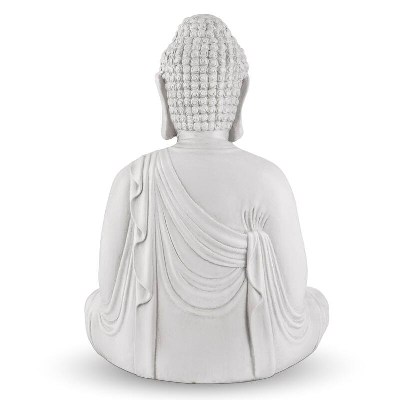Glitzhome Zen-Style MgO Meditating Garden Buddha Statues Monk Sculpture Indoor Outdoor