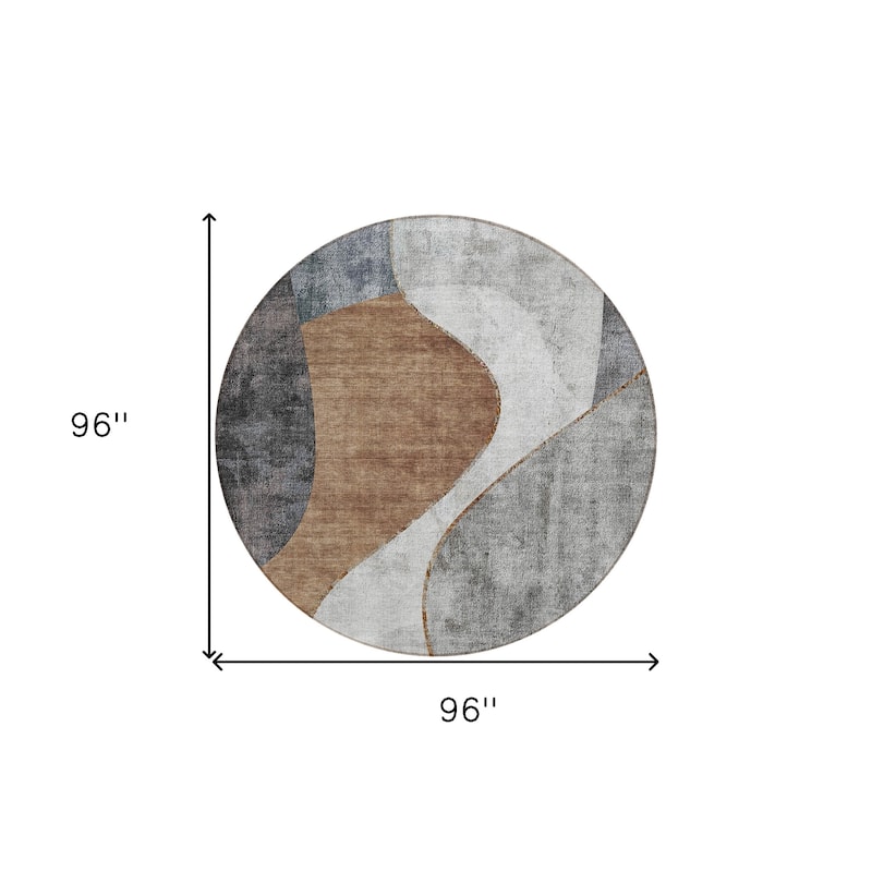 HomeRoots Abstract Transitional Rectangle Outdoor Rug