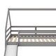 preview thumbnail 21 of 25, Distinctive Twin over Twin Low House Bunk Kids Bed with Slide,Roof,Ladder,Guardrail and House-shaped Frame