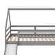 preview thumbnail 7 of 16, Grey Twin Size Bunk House-Shaped Bed With Slide And Ladder for Home