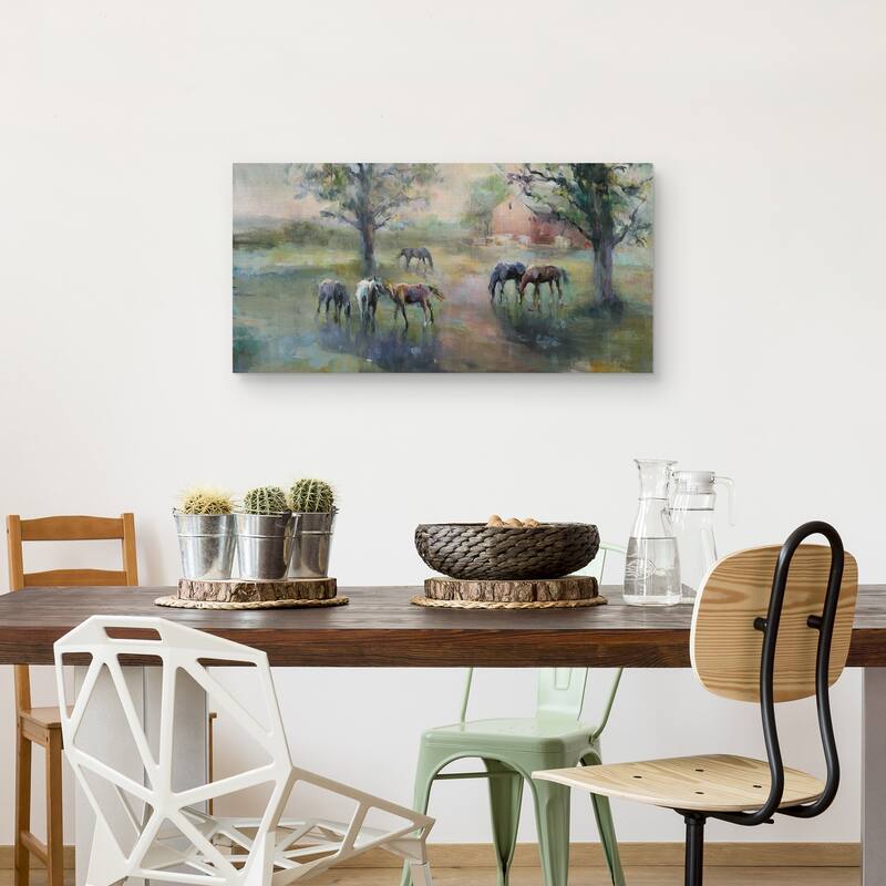 Daybreak on the Farm Canvas Art Print