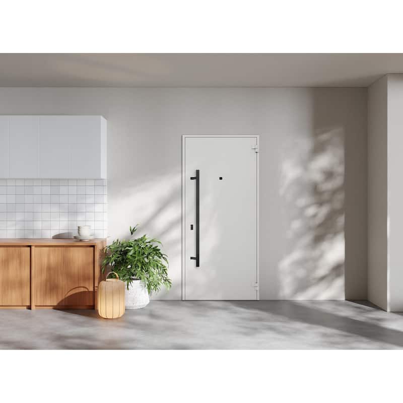 VDOMDOORS | Front Door Exterior Door | Fiberglass | Frame & Hardware Included | 18x80, Oak Entry Door Steel Entry Door