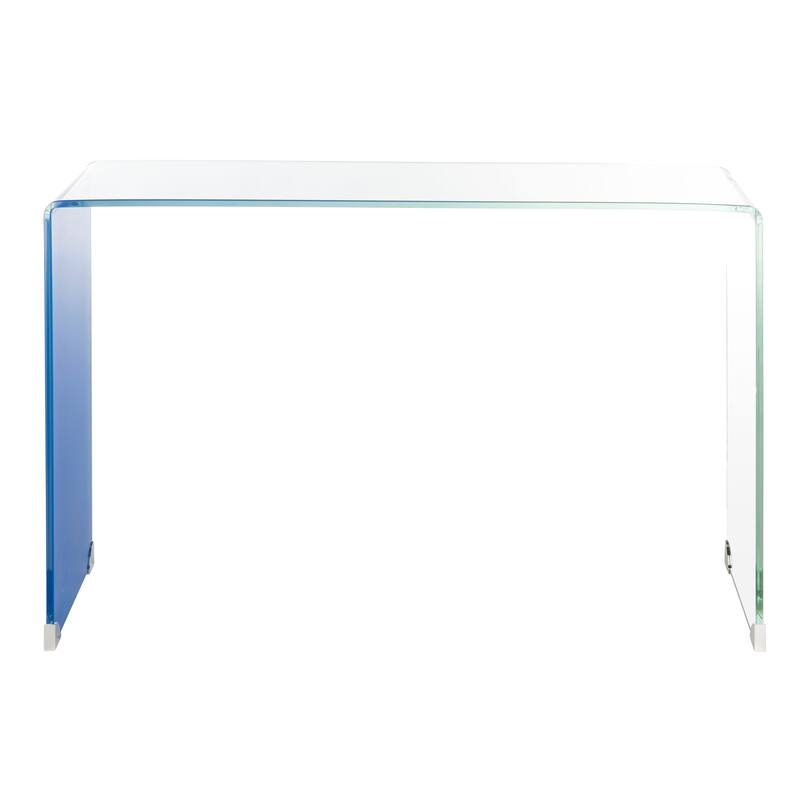 SAFAVIEH Modena Ombre Glass Console Table - Clear / Blue - 43.3" x 13.8" x 29.5" - 43Wx14Dx30H - Clear/Blue