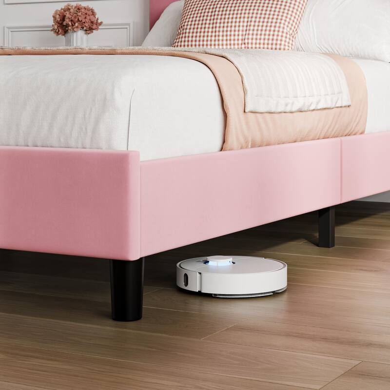 Bed Frame with Adjustable Headboard