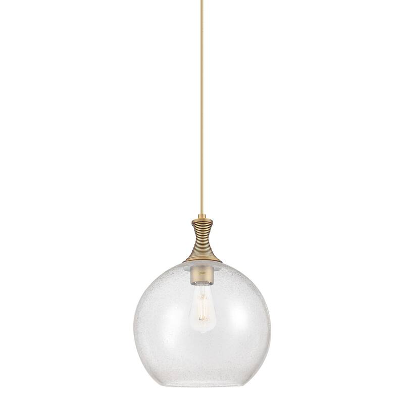 Innovations Lighting 415-1P-16-12 Astor Pendant Astor 12" Wide Pendant - Brushed Brass / Seedy