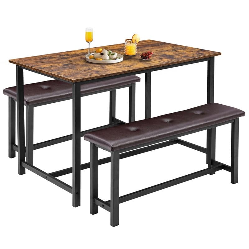 Industrial style dining table and chairs