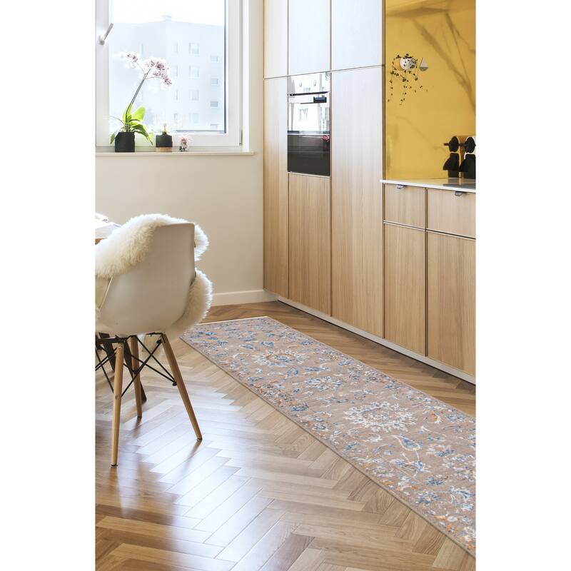 ECARPETGALLERY Hand-knotted Heritage Grey Silk, Wool Rug - 2'7 x 10'0