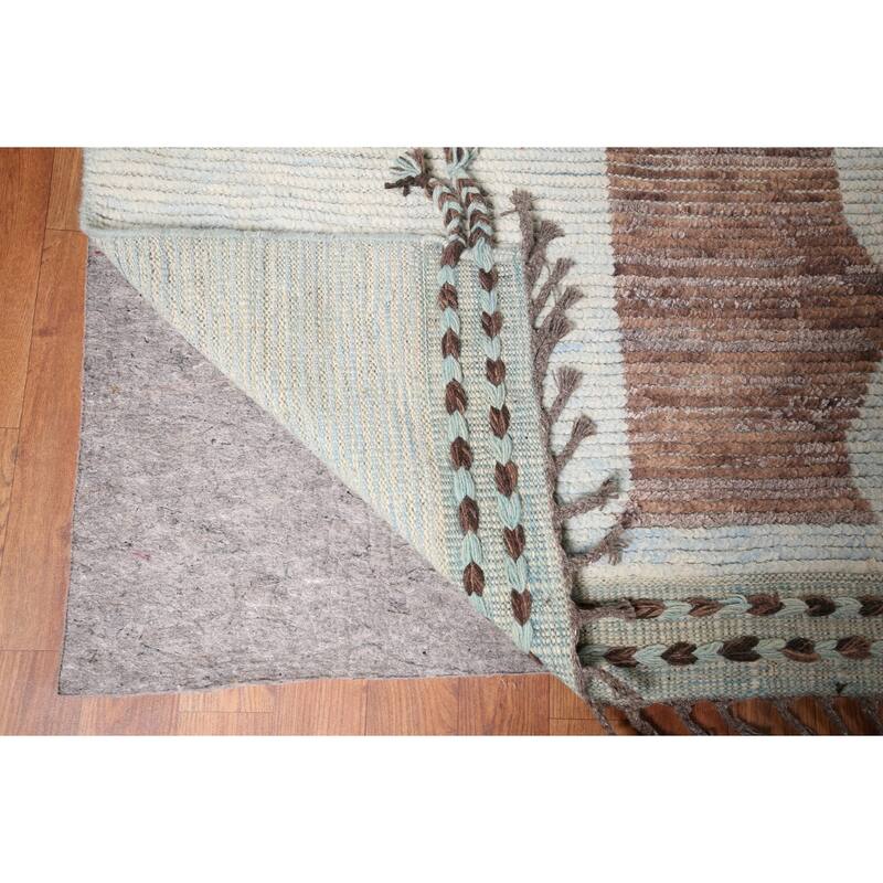 Abstract Moroccan Large Area Rug Handmade Wool Carpet - 11'9" x 15'10"