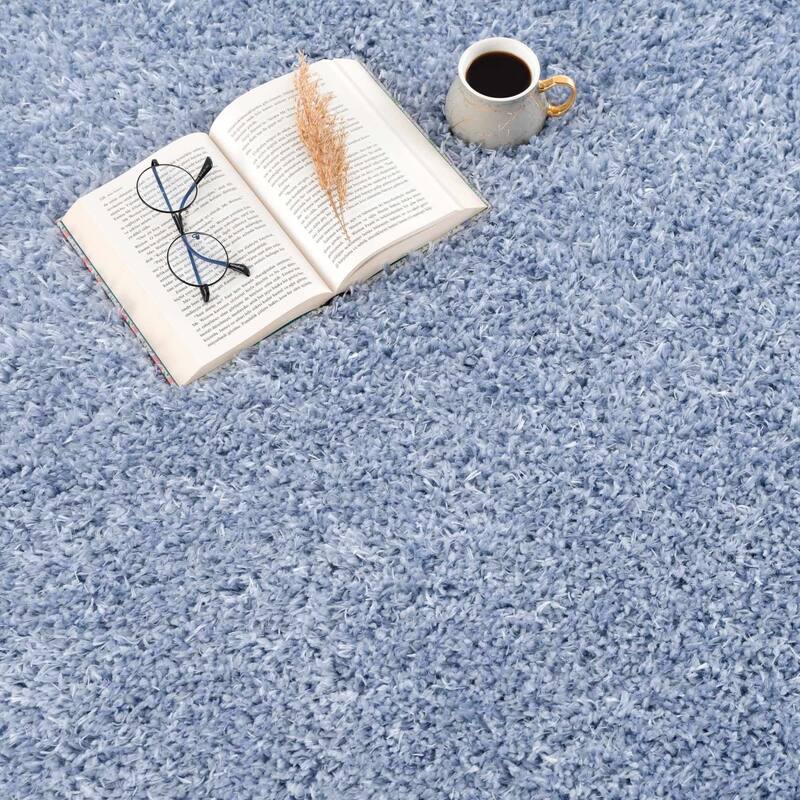 Faina Machine Washable Fluffy Carpet Solid Shag Plain Area Rug
