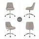 preview thumbnail 36 of 43, Modern Teddy Fleece Fabric with Metal Legs with Lift Adjustment, Swivel Office Chair