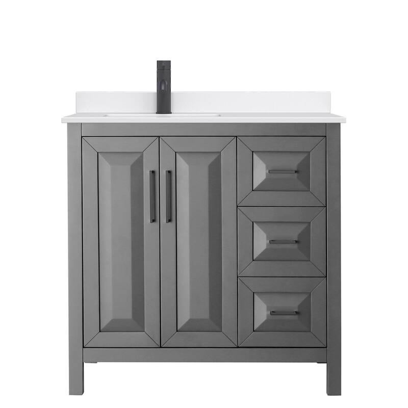 Wyndham Collection WCV252536S-QTZ-UNSMXX Daria 36" Free Standing