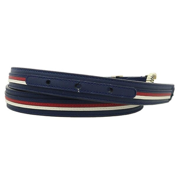 gucci blue and red stripe belt