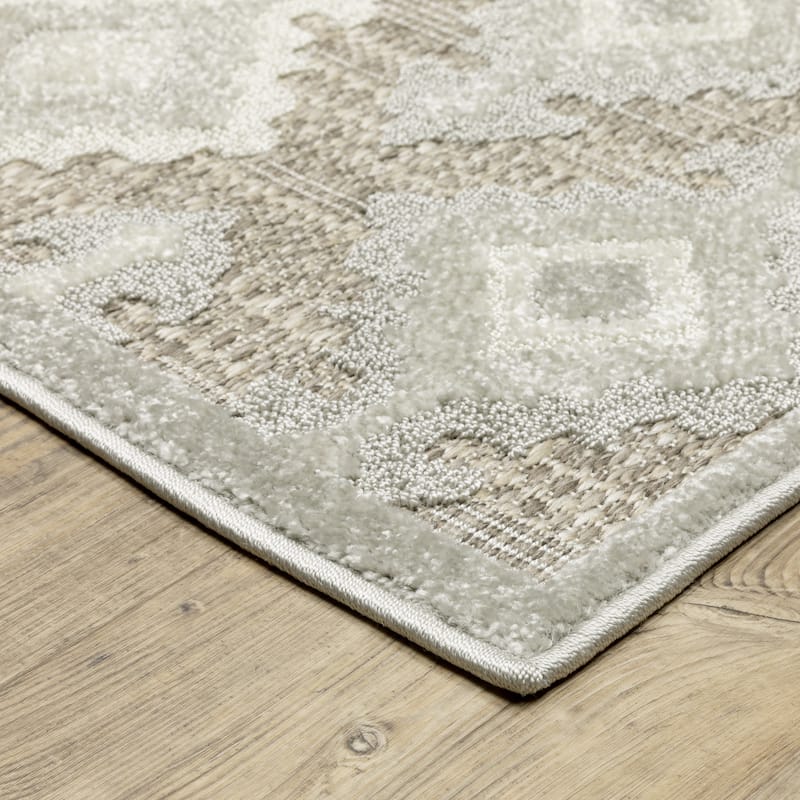 Style Haven Thassos Global Medallions Beige/ Grey Mixed Pile Area Rug