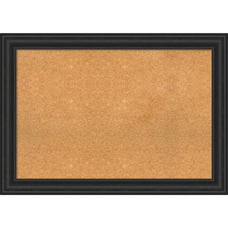 Shipwreck Black Framed Cork Bulletin Memo Board - 41-Inch x 29-Inch