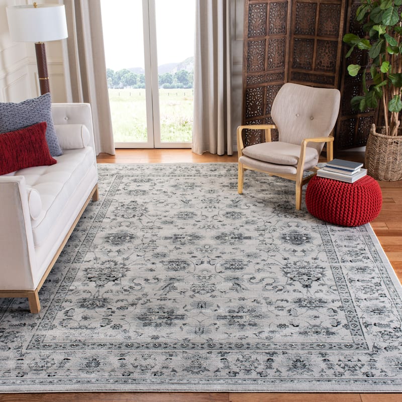 SAFAVIEH Vintage Distressed Boho Leora Oriental Rug - 11' x 15' - Grey/Ivory