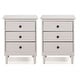 preview thumbnail 15 of 32, Walker Edison Bullrushes Solid Wood 3-Drawer Nightstand, Set of 2