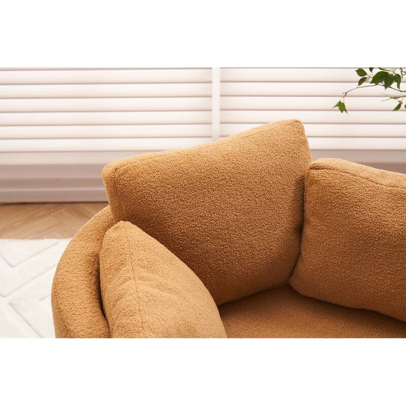 Teddy Fabric Swivel And Storage Chair