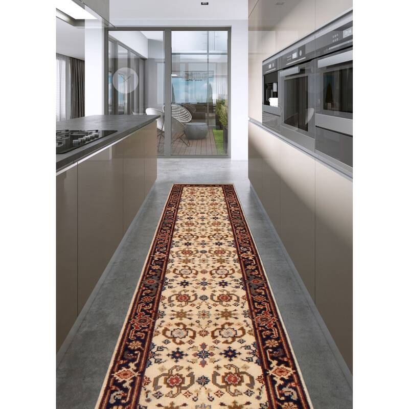 ECARPETGALLERY Hand-knotted Serapi Heritage Cream Wool Rug - 2'6 x 15'10