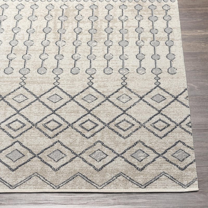 Livabliss Lavadora Bohemian Diamond Washable Area Rug
