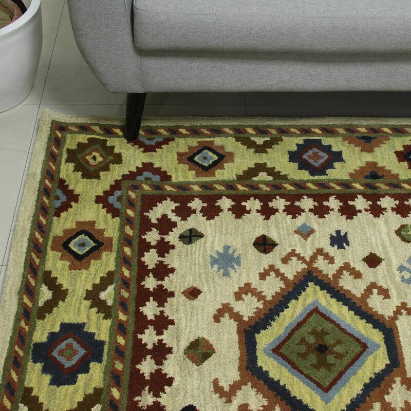Handmade Heritage and Style Hand-tufted wool area rug (5x8) - 3'6" x 5'8" Oval