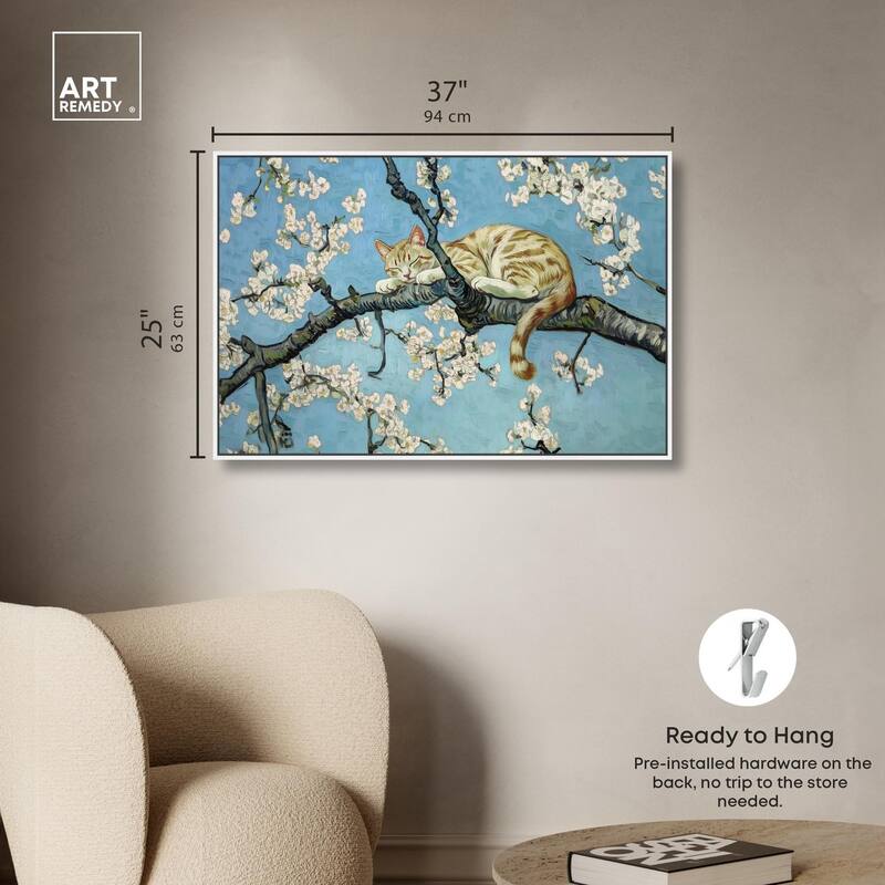 Autumn Blossom Kitten Canvas by Art Remedy