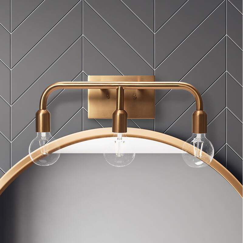 Robert Stevenson Lighting Benson - Exposed Bulb Metal Vanity Light
