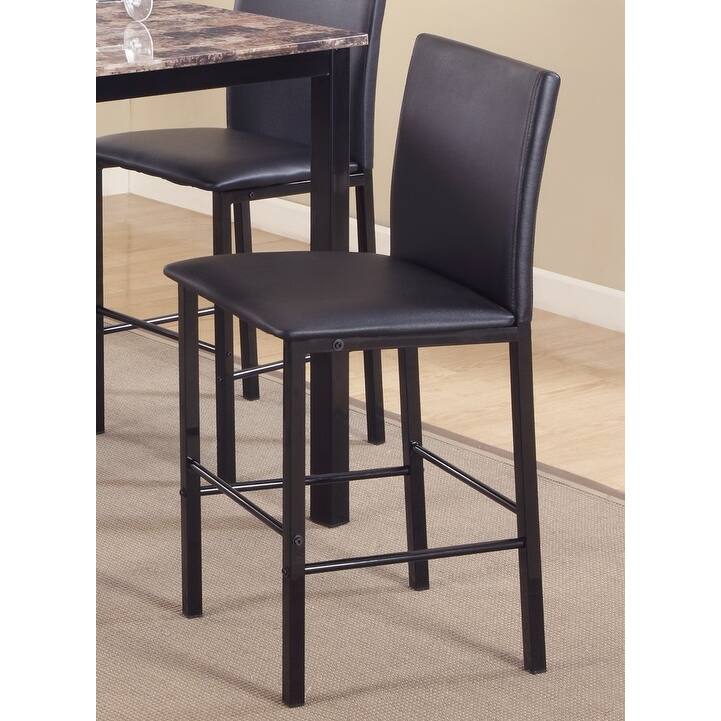5 Piece Dining Table Set for 4, Breakfast Nook Table Set with 4 Counter Height Metal Chairs, for Apartment, Restaurant
