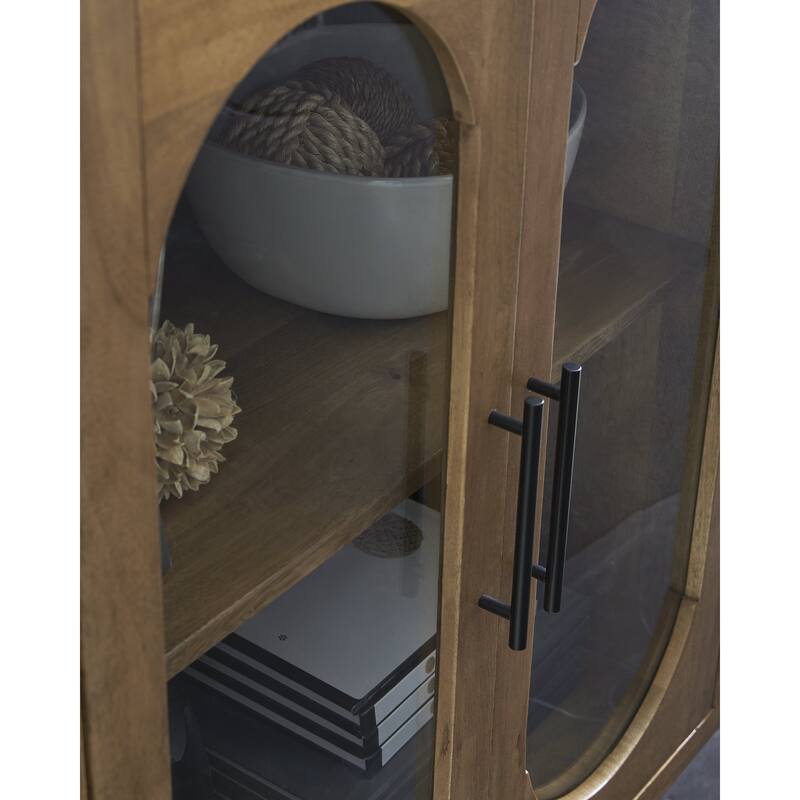 Signature Design by Ashley Niall Light Brown Accent Cabinet - 40" W x 16.13" D x 36.75" H