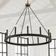 Acroma 12 Light 40 In Modern Farmhouse Wagon Wheel Chandelier-UL
