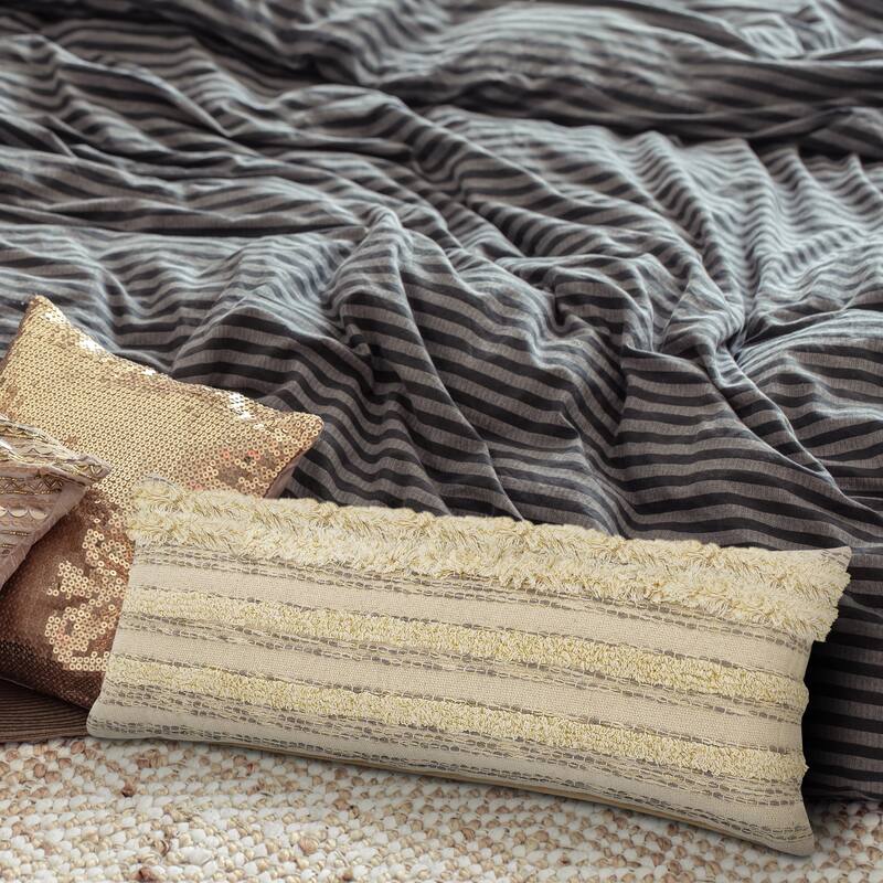 Sevita Gold Thread Luxury Indoor Throw Pillow 20 inch