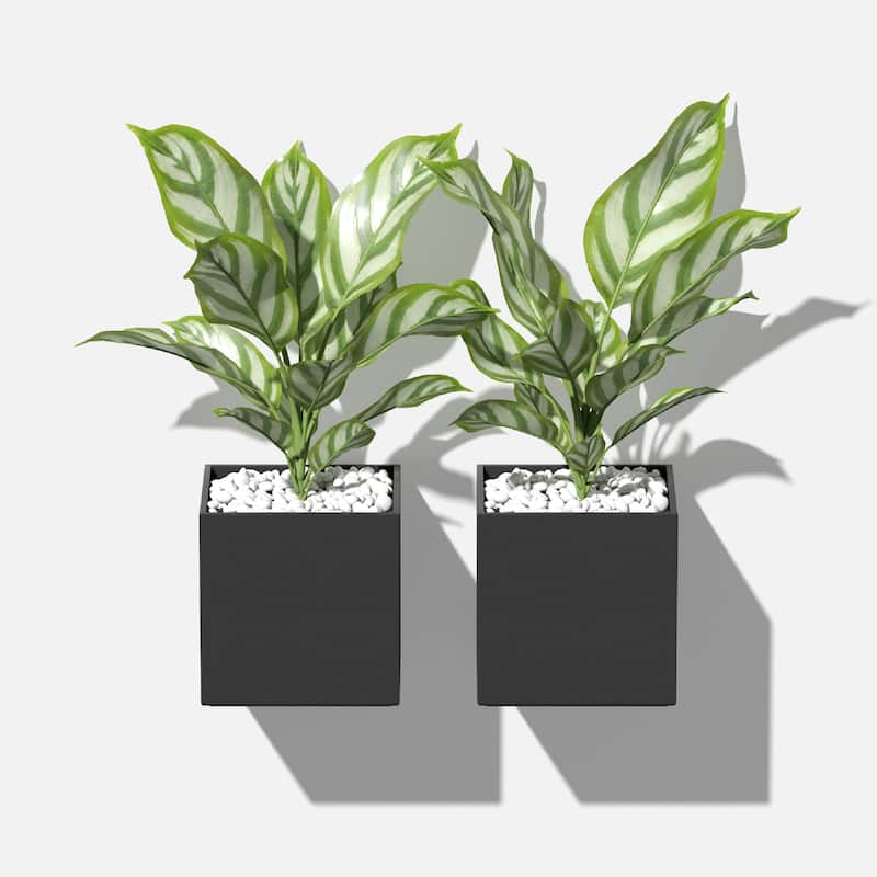 Geo Series Hanging Cube Plastic Planter