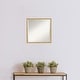 preview thumbnail 26 of 29, Beveled Wood Bathroom Wall Mirror - Svelte Polished Gold Frame