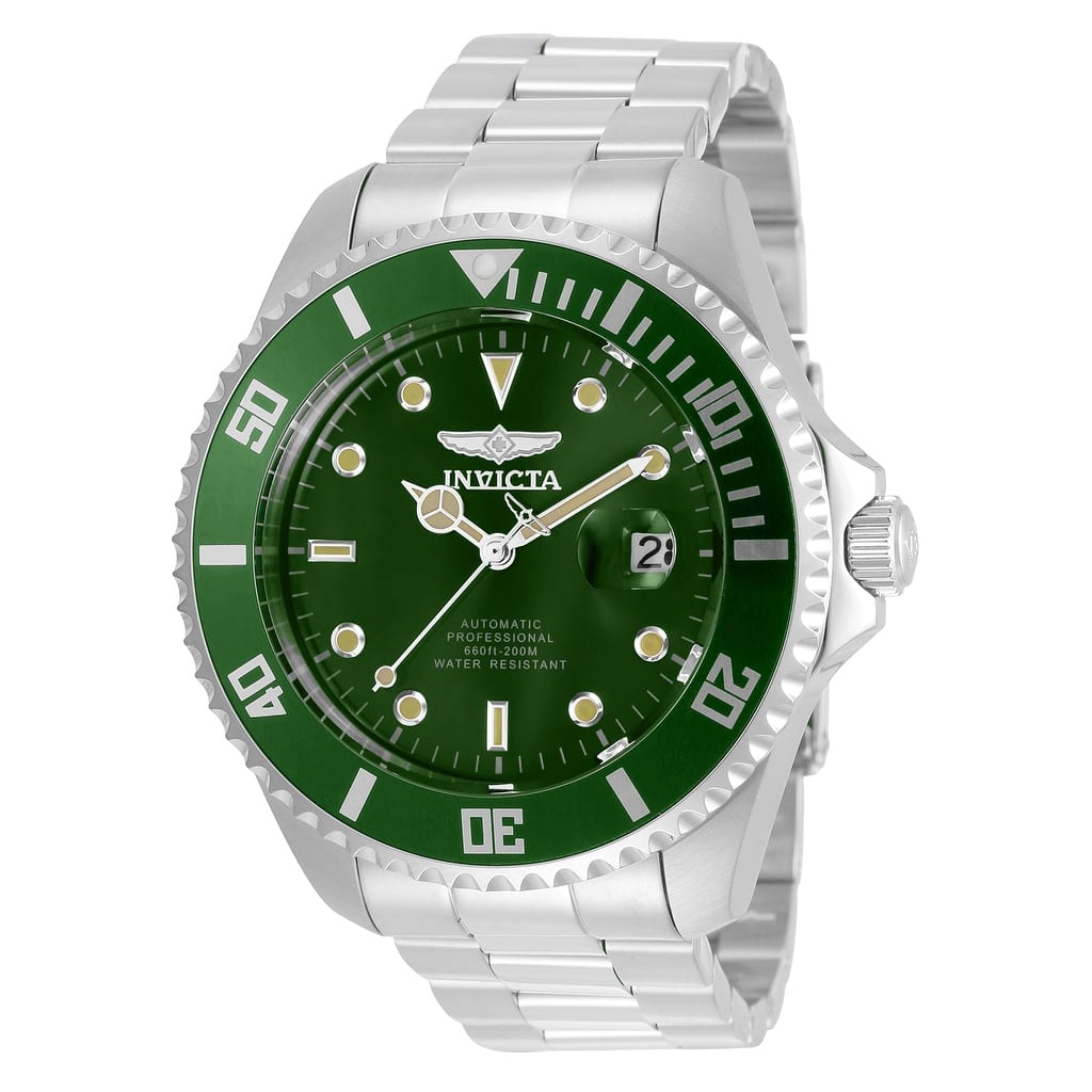 Invicta Men's 35719 Pro Diver Automatic 3 Hand Green Dial Watch