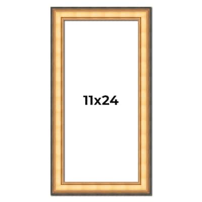 11x24 Frame Gold Plein Aire Solid Wood Picture Frame Width 2 Inches |