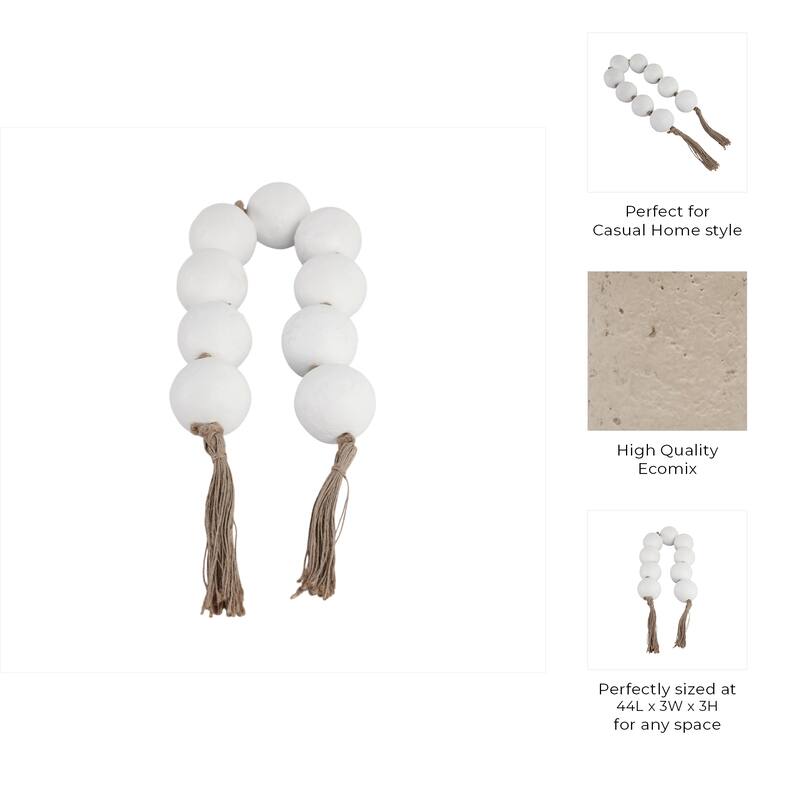 Pottery Woven Beads with Natural Materials and Artisan Craftsmanship