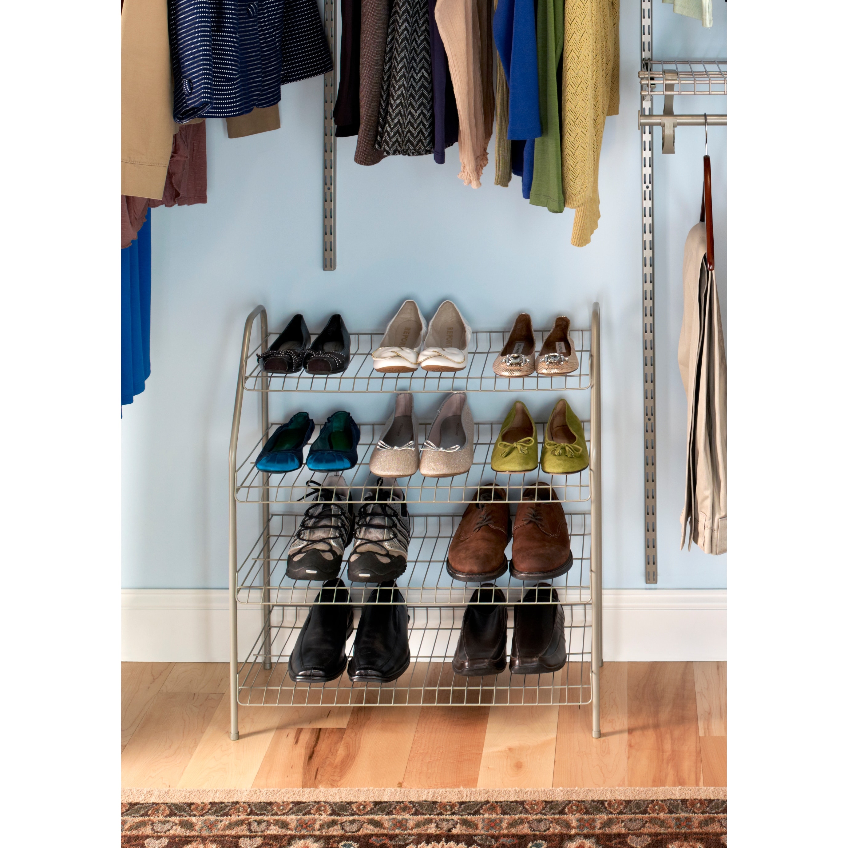 ClosetMaid Steel 4 Tier 12 Pair Freestanding Shoe Rack On Sale Bed Bath Beyond 37221163