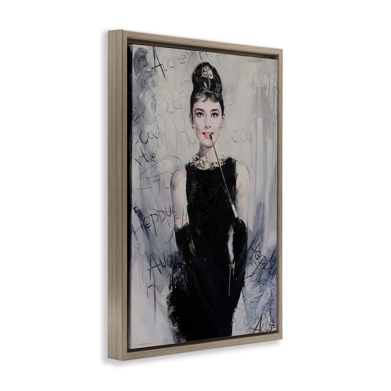 Stupell Classic Audrey Modern Details Framed Floater Canvas Wall Art Design By Lucille Lee