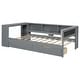 preview thumbnail 17 of 16, Twin Size Wood Platform Bed with Storage Shelves, Drawers, Charging Station and Upholstered Headboard, Cream