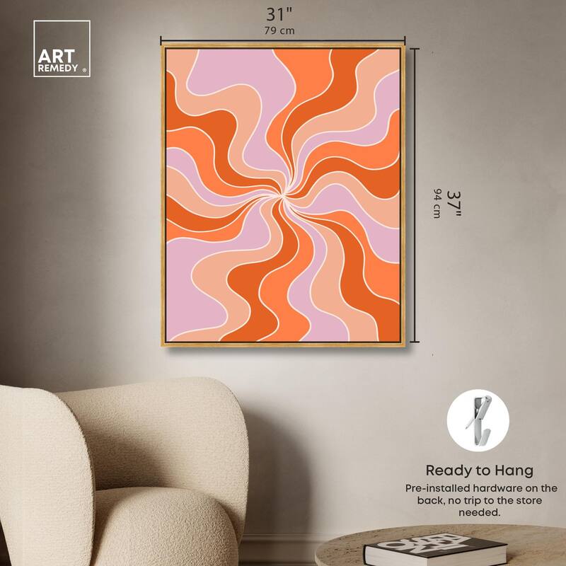 Carnaval Retro Curves II Canvas by Art Remedy