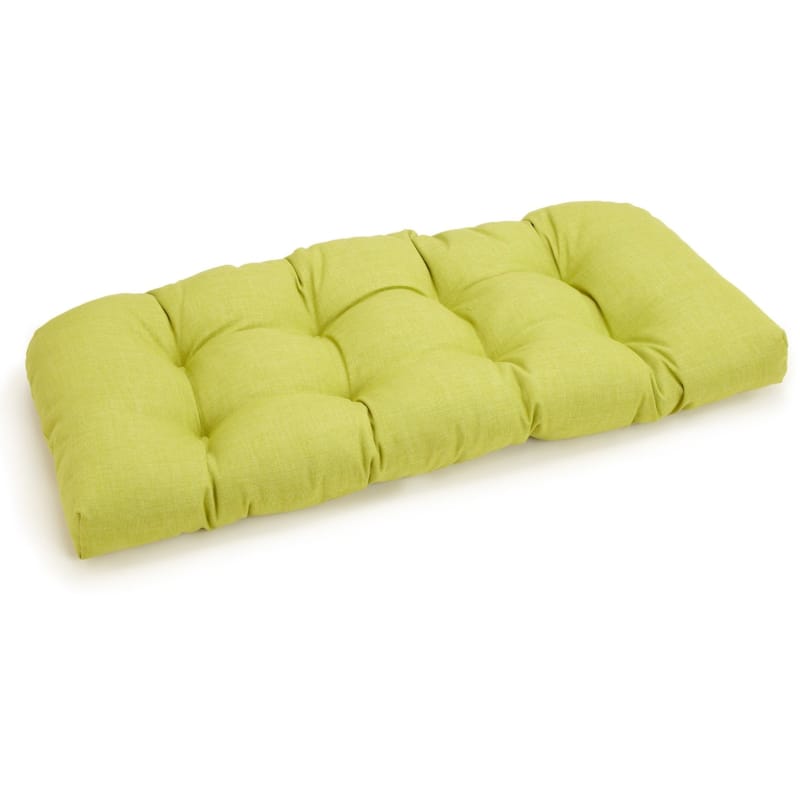 Blazing Needles 42-inch U-shaped Outdoor Bench Cushion - Lime